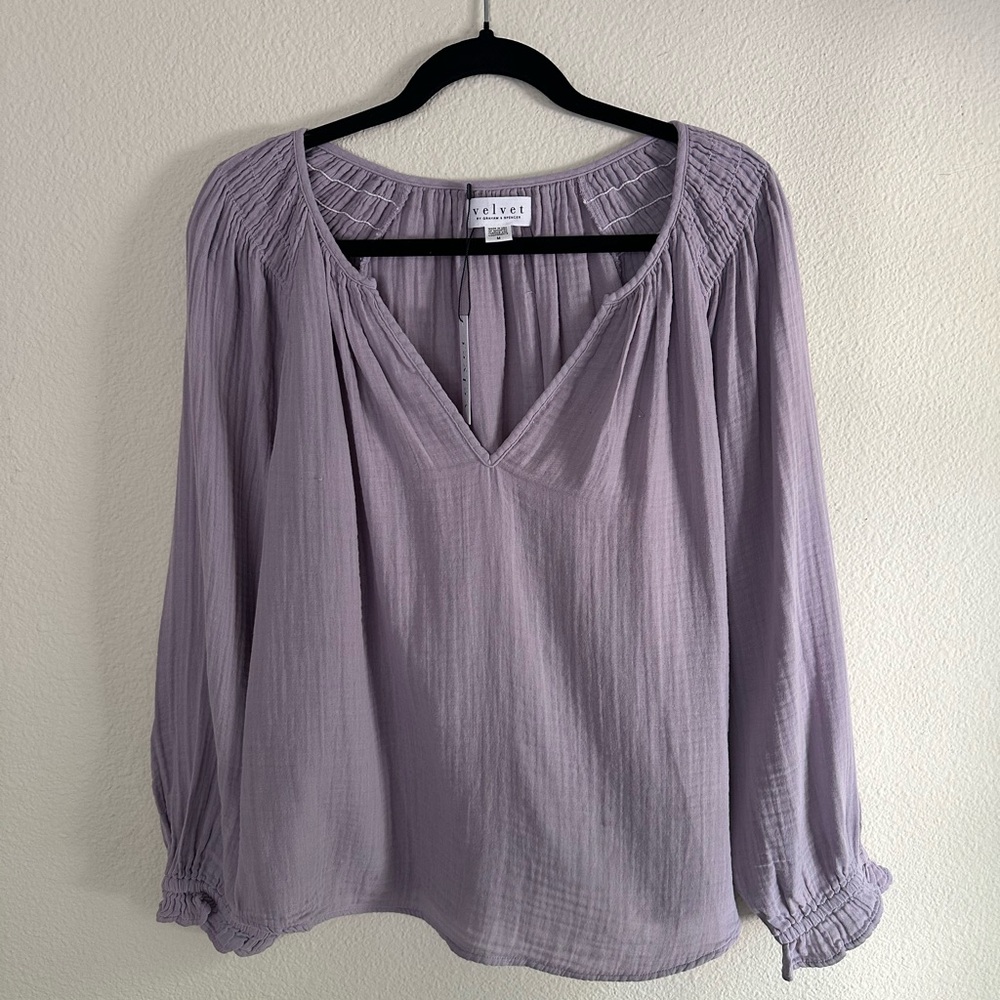 Velvet by Graham & Spencer “Antonia Cotton Gauze” blouse